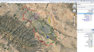 نقشه گوگل ارث محدوده و حریم شهر مشهد